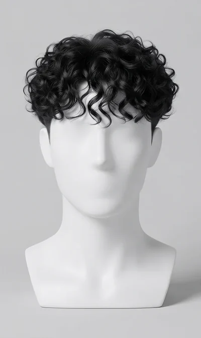 Curly Top with Fade haircut