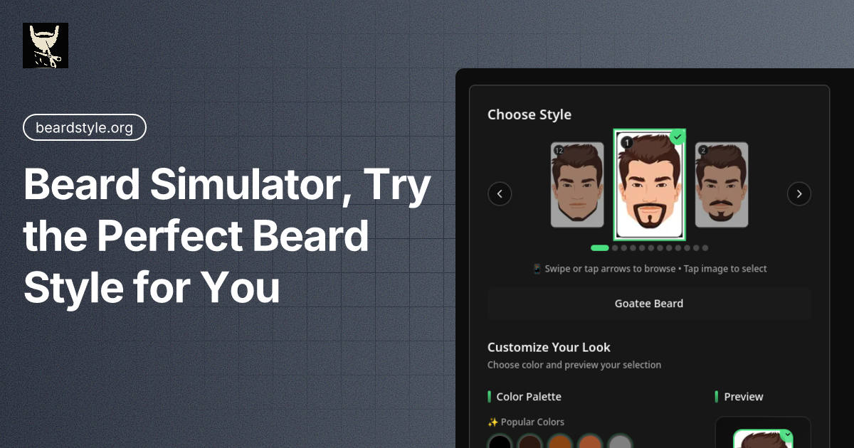 Virtual Beard Try-On Tool (40 styles)